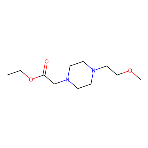 Ethyl [4-(2-methoxyethyl)-1-piperazinyl]acetate structure