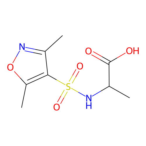 2-(Dimethyl-1,2-oxazole-4-sulfonamido)propanoic acid structure