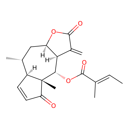 6-O-Tiglorylbutyrylhelenalin structure