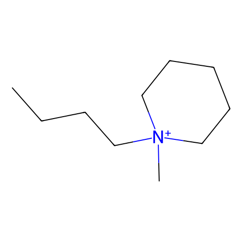 1-Butyl-1-methylpiperidin-1-ium structure