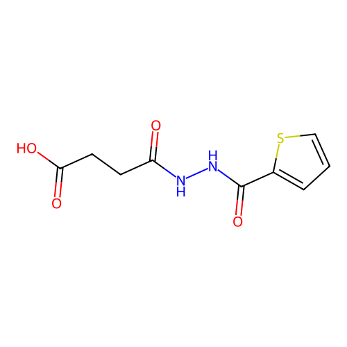 4-Oxo-4-[N'-(thiophene-2-carbonyl)-hydrazino]-butyric acid structure