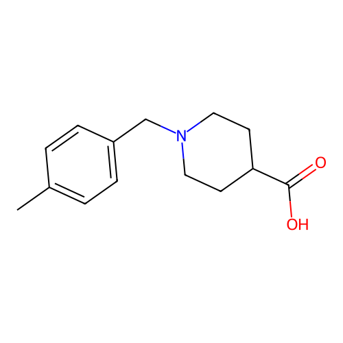 1-[(4-methylphenyl)methyl]piperidine-4-carboxylic Acid structure