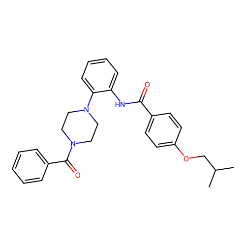 N-[2-(4-benzoylpiperazin-1-yl)phenyl]-4-(2-methylpropoxy)benzamide structure
