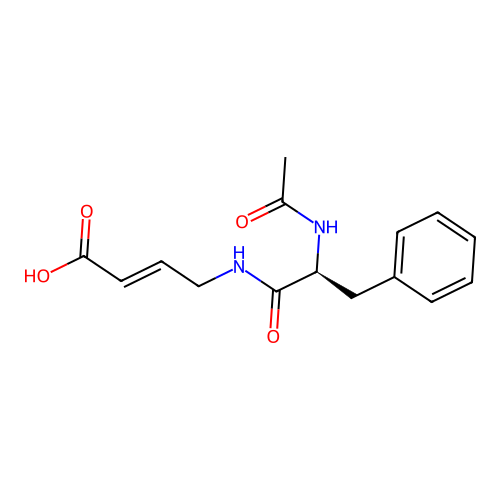 Methyl 4-((N-acetylphenylalanyl)amino)but-2-enoate structure