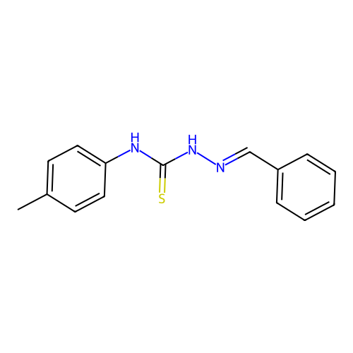 1-(Benzylideneamino)-3-(4-methylphenyl)thiourea structure