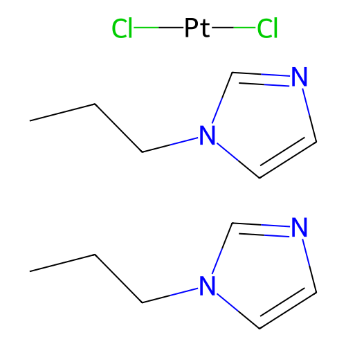 Dichloroplatinum; 1-propylimidazole structure