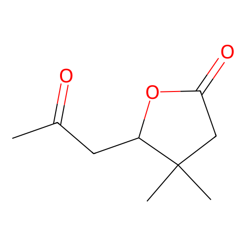2(3H)-Furanone, dihydro-4,4-dimethyl-5-(2-oxopropyl)- structure
