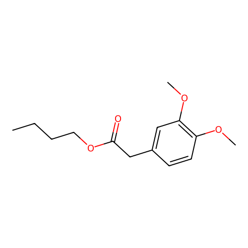 Butyl (3,4-dimethoxyphenyl)acetate structure