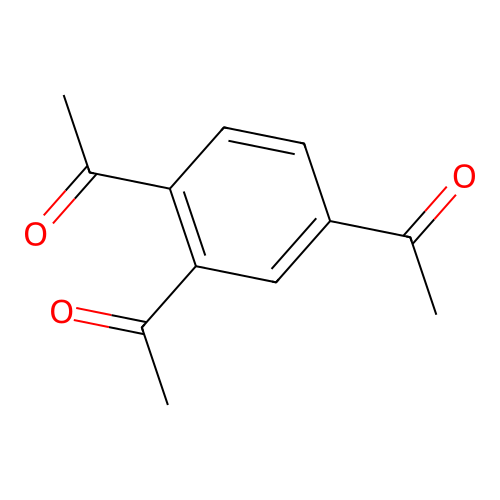 Ethanone, 1,1',1''-(1,2,4-benzenetriyl)tris- structure