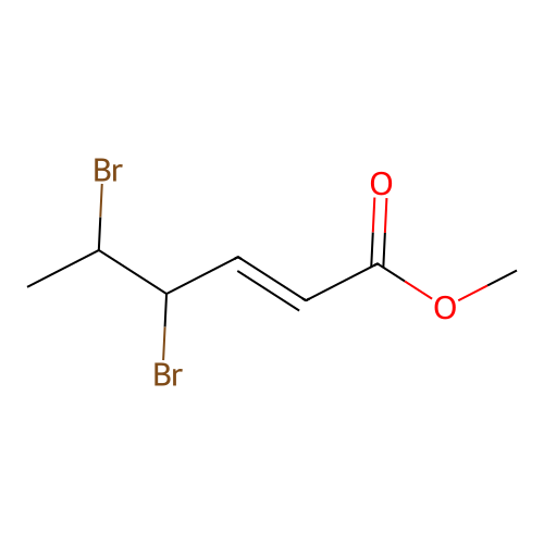 2-Hexenoic acid, 4,5-dibromo-, methyl ester structure