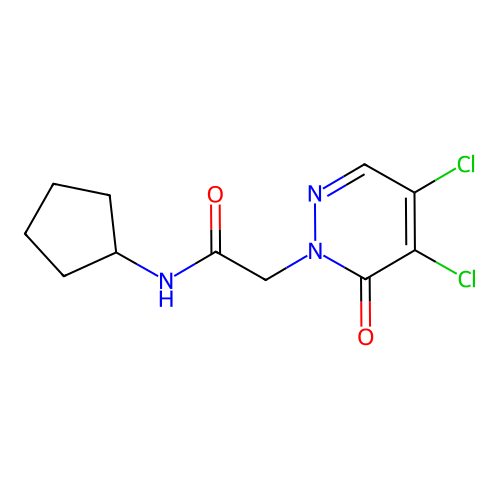 n-Cyclopentyl-2-(4,5-dichloro-6-oxopyridazin-1(6h)-yl)acetamide structure