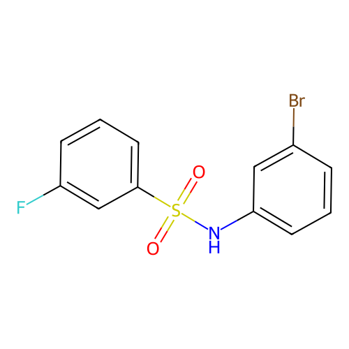 N-(3-bromophenyl)-3-fluorobenzenesulfonamide structure