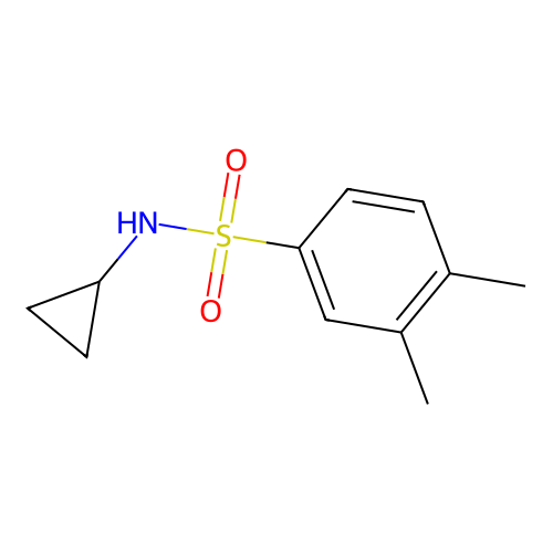 N-cyclopropyl-3,4-dimethylbenzenesulfonamide structure