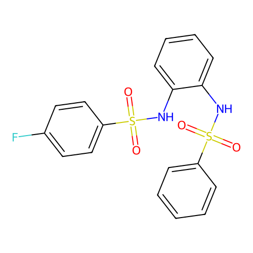 N-(2-benzenesulfonamidophenyl)-4-fluorobenzene-1-sulfonamide structure