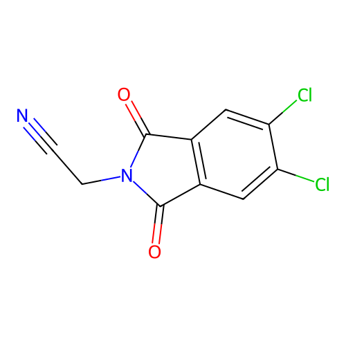 2-(5,6-dichloro-1,3-dioxo-2,3-dihydro-1H-isoindol-2-yl)acetonitrile structure