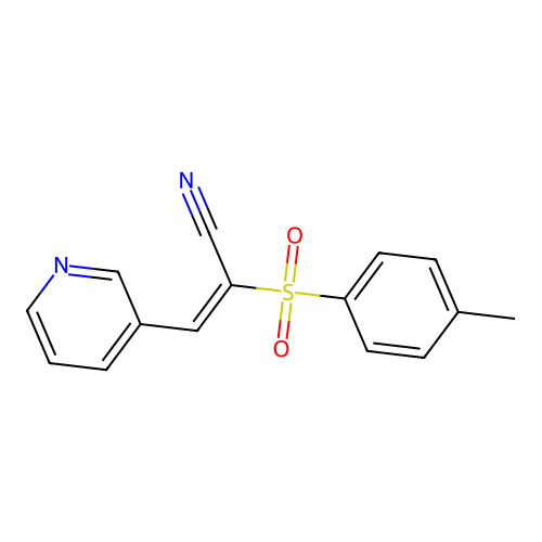 2-((4-Methylphenyl)sulfonyl)-3-(3-pyridyl)prop-2-enenitrile structure