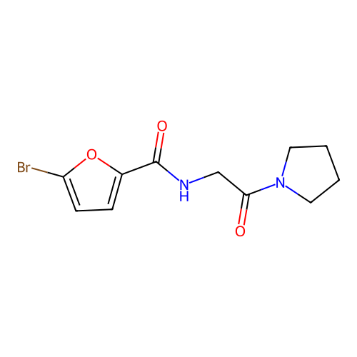5-Bromo-N-(2-oxo-2-(pyrrolidin-1-yl)ethyl)furan-2-carboxamide structure