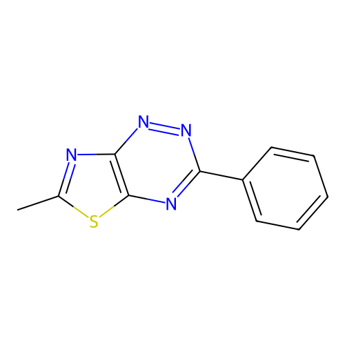 Thiazolo[5,4-e]-1,2,4-triazine, 6-methyl-3-phenyl- structure