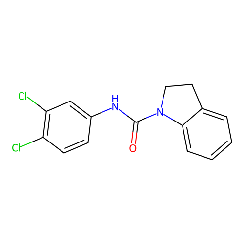 1H-Indole-1-carboxamide, N-(3,4-dichlorophenyl)-2,3-dihydro- structure