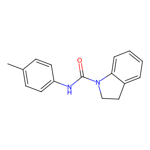 1H-Indole-1-carboxamide, 2,3-dihydro-N-(4-methylphenyl)- structure
