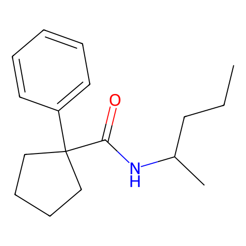 N-(1-Methylbutyl)(phenylcyclopentyl)formamide structure