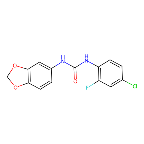 1-(1,3-Benzodioxol-5-yl)-3-(4-chloro-2-fluorophenyl)urea structure