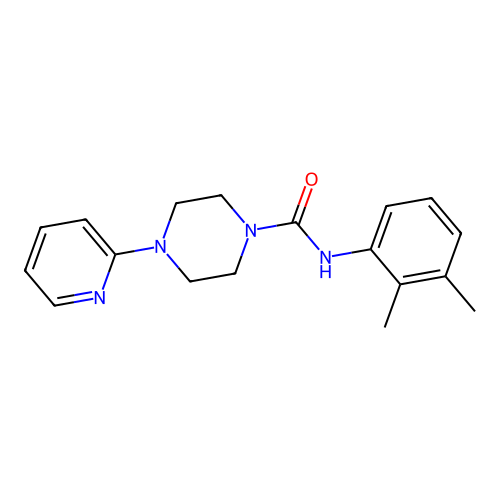 N-(2,3-dimethylphenyl)-4-pyridin-2-ylpiperazine-1-carboxamide structure