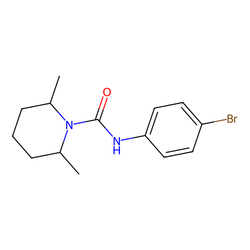 N-(4-bromophenyl)-2,6-dimethylpiperidine-1-carboxamide structure