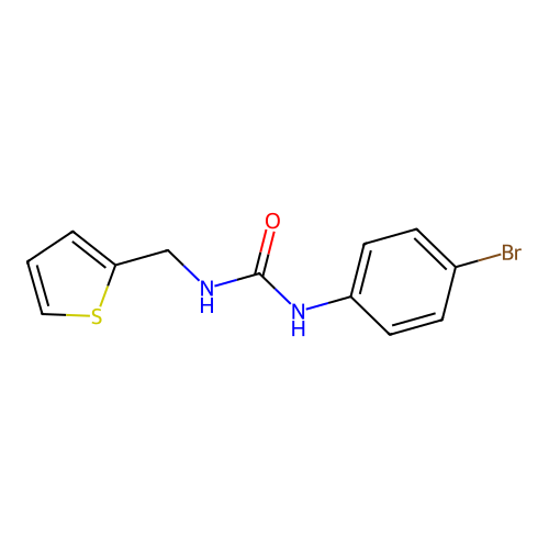 1-(4-Bromophenyl)-3-(thiophen-2-ylmethyl)urea structure