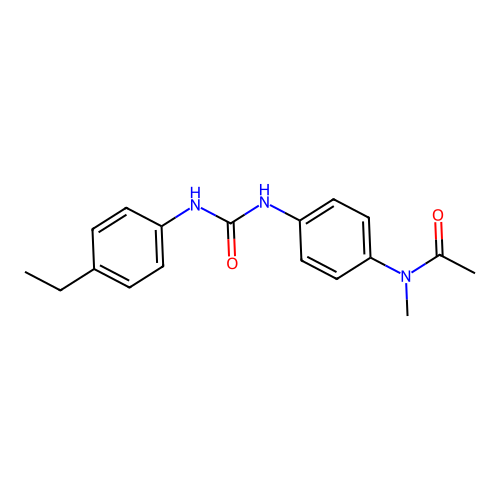 N-[4-[(4-ethylphenyl)carbamoylamino]phenyl]-N-methylacetamide structure