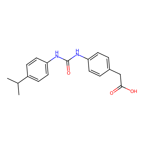 [4-({[4-(Propan-2-yl)phenyl]carbamoyl}amino)phenyl]acetic acid structure