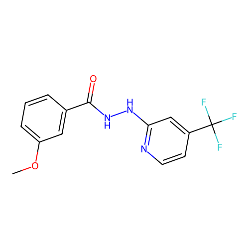 3-Methoxy-N'-[4-(trifluoromethyl)pyridin-2-yl]benzohydrazide structure