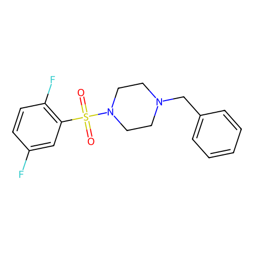 1-Benzyl-4-(2,5-difluorophenyl)sulfonylpiperazine structure