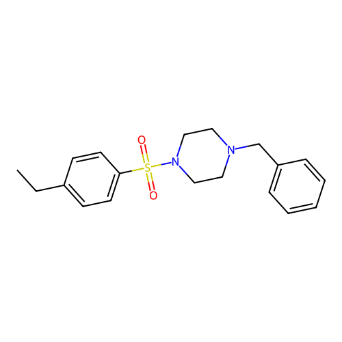 1-Benzyl-4-(4-ethylphenyl)sulfonylpiperazine structure