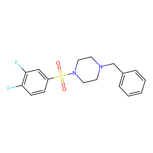 1-Benzyl-4-(3,4-difluorophenyl)sulfonylpiperazine structure