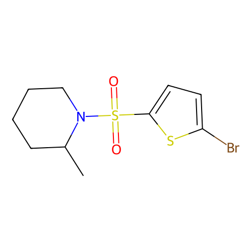 1-((5-Bromothiophen-2-yl)sulfonyl)-2-methylpiperidine structure