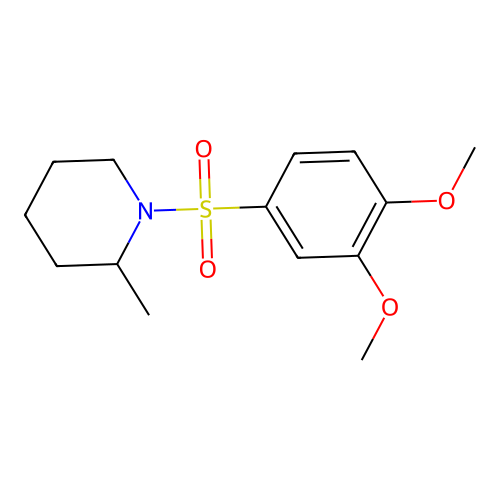 1-[(3,4-Dimethoxyphenyl)sulfonyl]-2-methylpiperidine structure