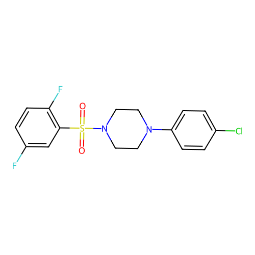 1-(4-Chlorophenyl)-4-(2,5-difluorophenyl)sulfonylpiperazine structure