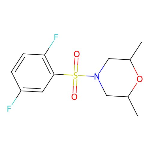 4-(2,5-Difluorophenyl)sulfonyl-2,6-dimethylmorpholine structure