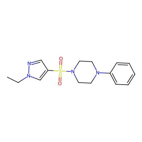 1-(1-Ethylpyrazol-4-yl)sulfonyl-4-phenylpiperazine structure