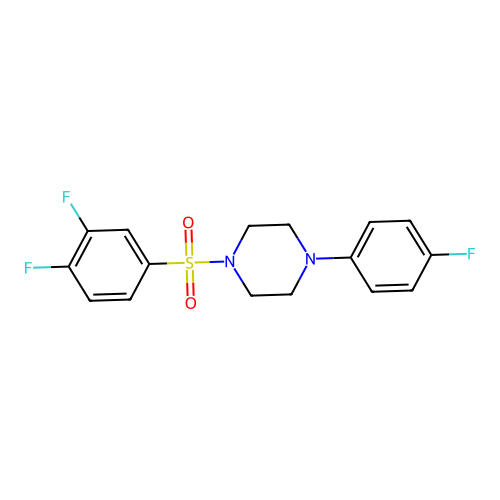 1-(3,4-Difluorophenyl)sulfonyl-4-(4-fluorophenyl)piperazine structure