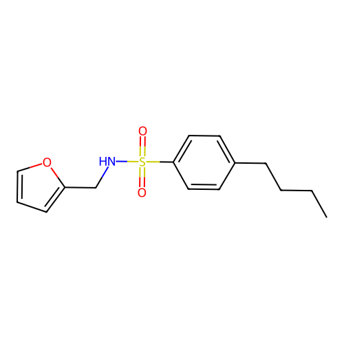 4-butyl-N-(furan-2-ylmethyl)benzenesulfonamide structure