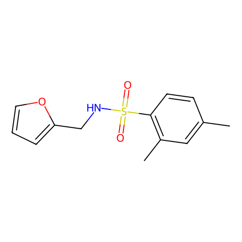 N-(furan-2-ylmethyl)-2,4-dimethylbenzenesulfonamide structure