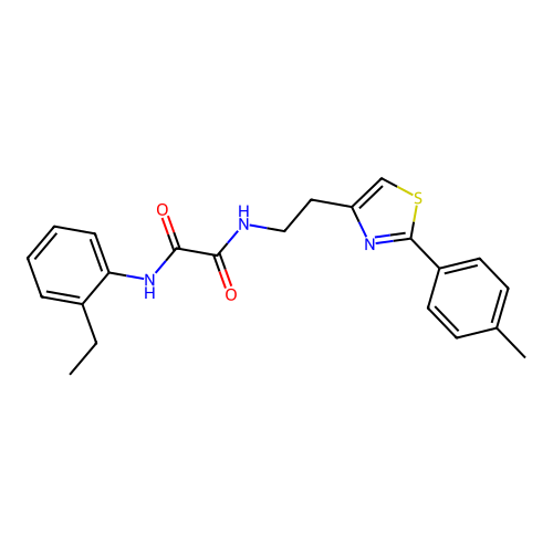N1-(2-ethylphenyl)-N2-(2-(2-(p-tolyl)thiazol-4-yl)ethyl)oxalamide structure