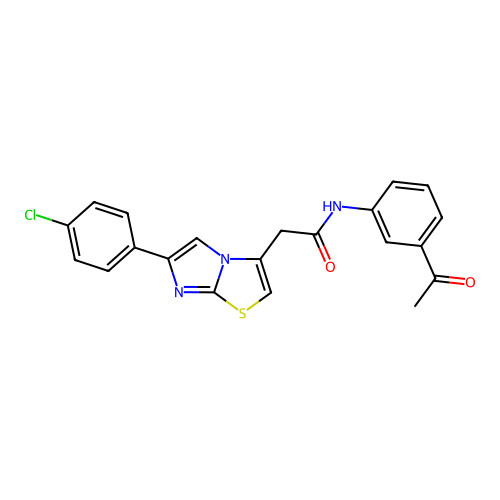N-(3-acetylphenyl)-2-[6-(4-chlorophenyl)imidazo[2,1-b][1,3]thiazol-3-yl]acetamide structure