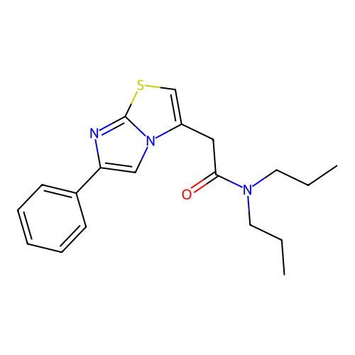 2-{6-phenylimidazo[2,1-b][1,3]thiazol-3-yl}-N,N-dipropylacetamide structure