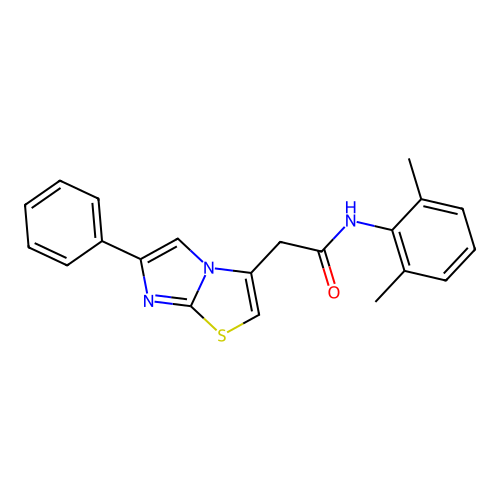 N-(2,6-dimethylphenyl)-2-(6-phenylimidazo[2,1-b]thiazol-3-yl)acetamide structure