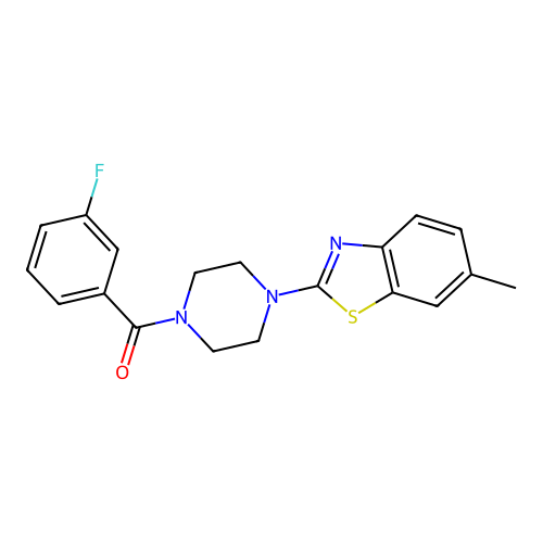 (3-Fluorophenyl)(4-(6-methylbenzo[d]thiazol-2-yl)piperazin-1-yl)methanone structure