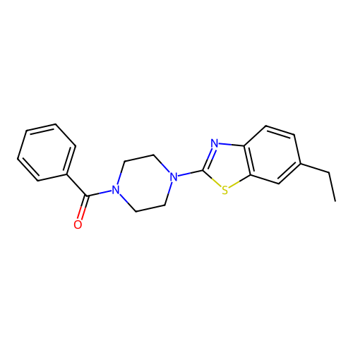 2-(4-Benzoylpiperazin-1-yl)-6-ethyl-1,3-benzothiazole structure