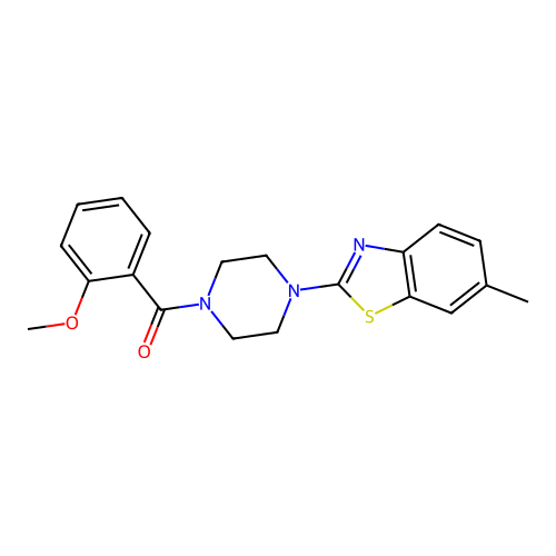 (2-Methoxyphenyl)(4-(6-methylbenzo[d]thiazol-2-yl)piperazin-1-yl)methanone structure